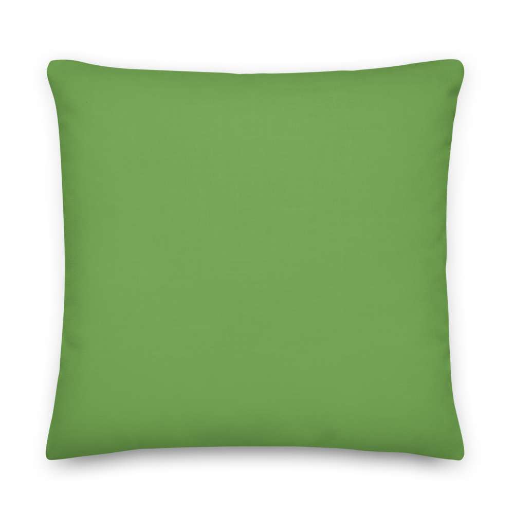 Southern Green Pillow with Greek Key Borders